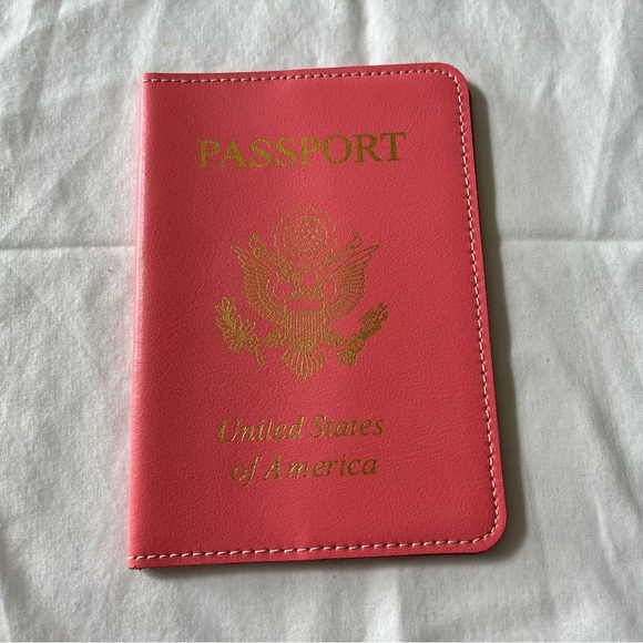 Baekgaard Fun Leather Pink Passport Holder NWOT. - Picture 1 of 6